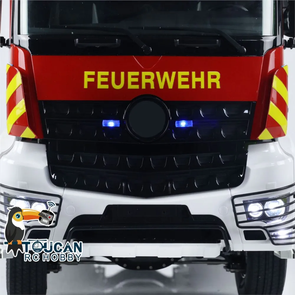 1/14 6x6 Metal Chassis RC Fire Fighting Truck Remote Control Fire Car RTR Light Sound System Painted Assembled RC Toy Gift Model