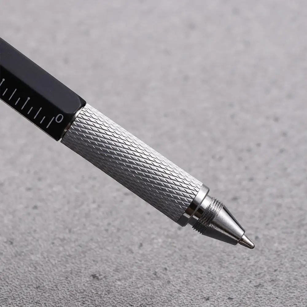 Touch Capaciative pen Gadget With Scale Level Meter Replacement refill Ballpoint Pen Flat-blade Screwdriver Cross Screwdriver