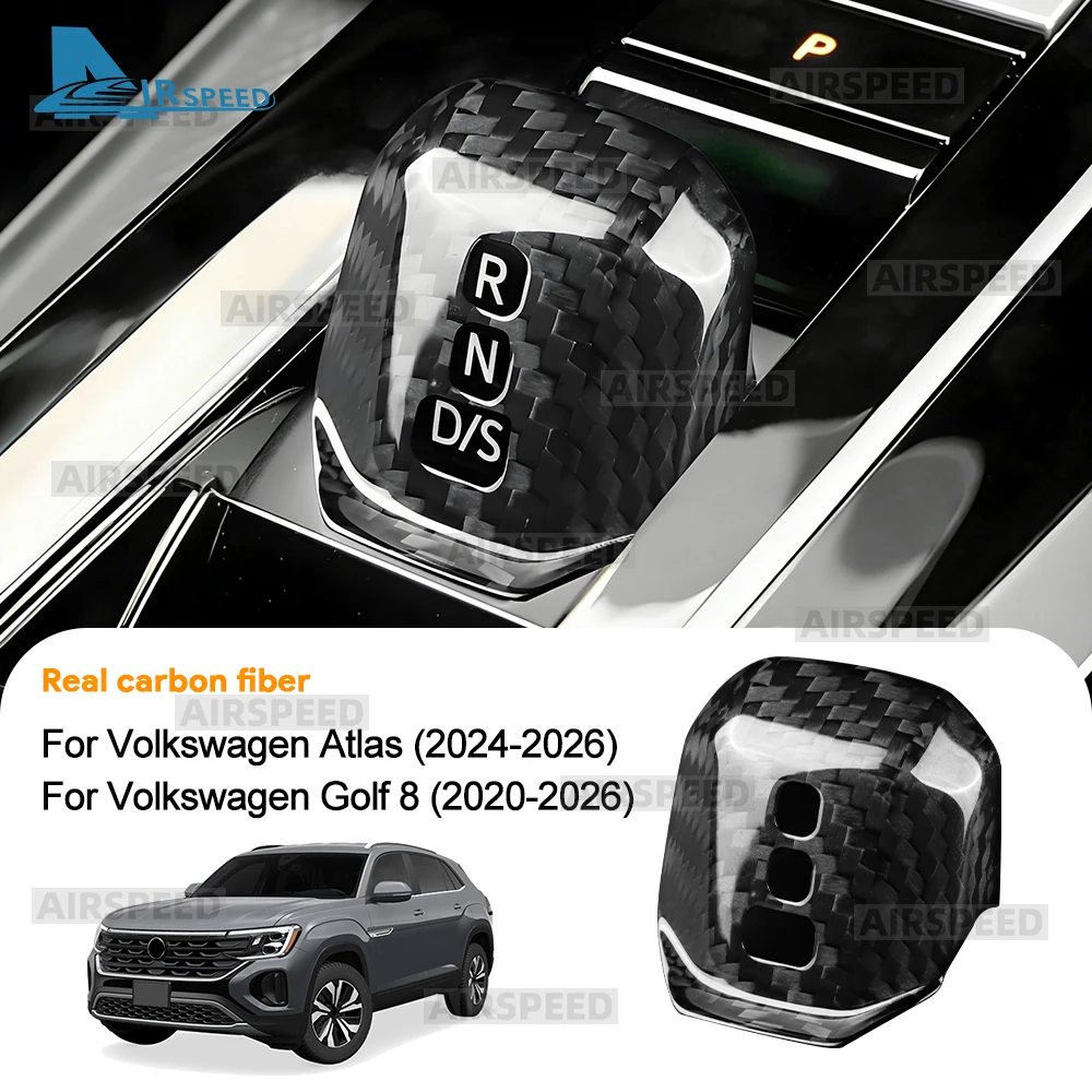 

Наклейка из настоящего карбона для Volkswagen VW Atlas Teramont 2024-2026, Golf 8 8.5 MK8 MK8.5 2020-2026, накладка на рычаг переключения передач