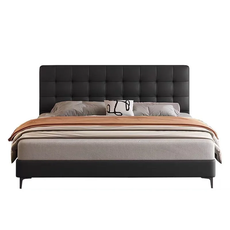 

Modern simple high-foot suspended fabric bed