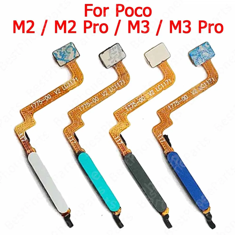 

Fingerprint Sensor Flex Cable For Xiaomi Mi Poco M3 Pro 5G M2 Touch Menu Power On OFF Finger Print Scanner Spare Parts