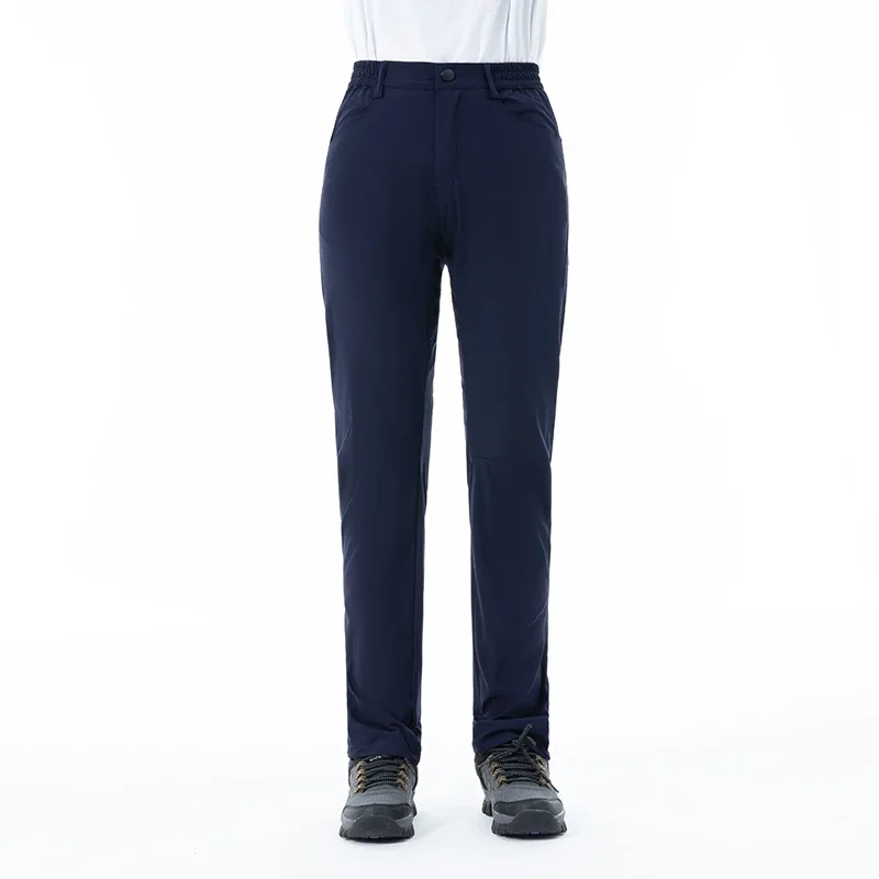 

High-end Style Slim Straight Pants Quick-drying Versatile Trousers Elastic Waist Jogger Pants Summer Ice Silk Thin Men's Pants