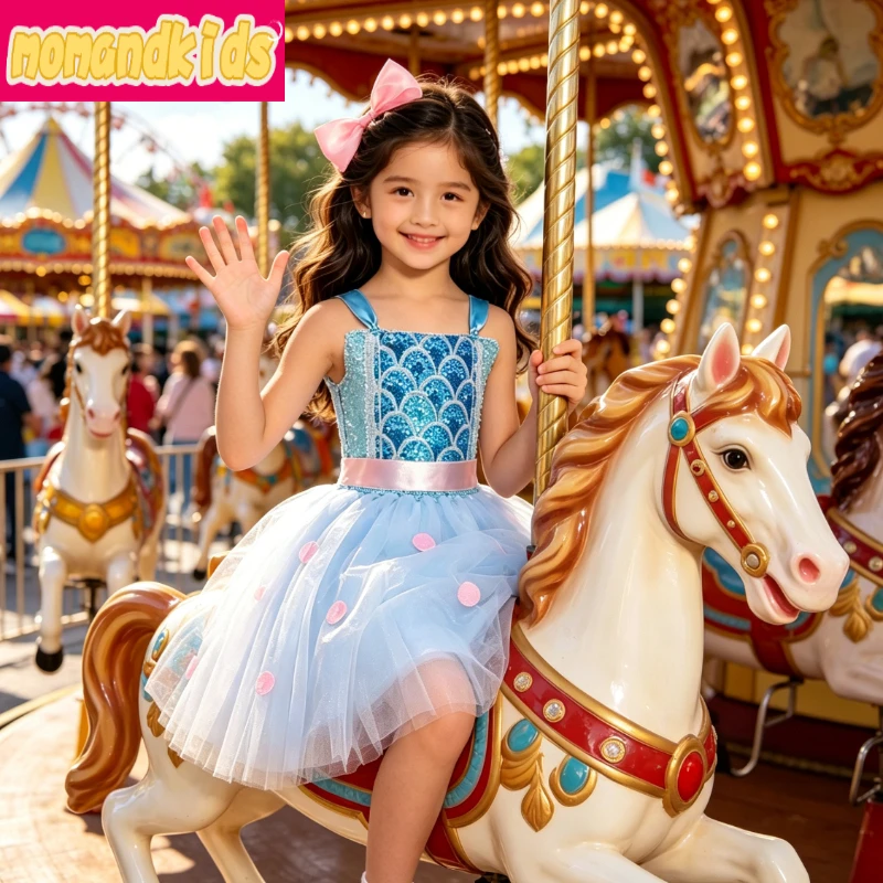 Vintage Polka Dot Shepherdess Costume with Soft Tulle Skirt, Suitable for Themed Parties and All Festive Fancy Dress Occasions