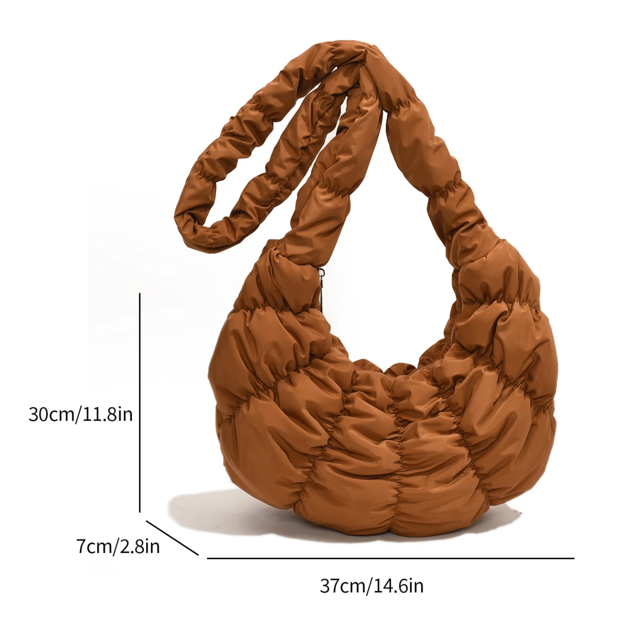 Zitronen-Umhängetasche für Damen Designer Plissee-Wolken tasche vielseitige leichte Knödel-Umhängetaschen mit großer Kapazität