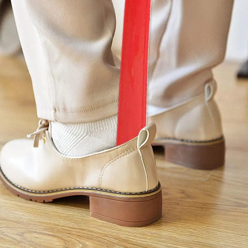 42.5 سنتيمتر البلاستيك اضافية طويلة الحذاء فندق المنزلية ملابس الأحذية الأحذية رافع كسول لا ينحني حذاء رسم مساعد لبيسة الحذاء