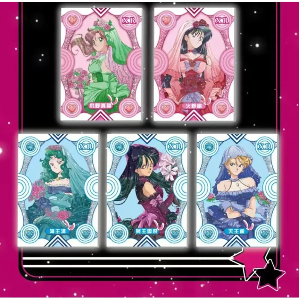 Tarjeta de colección Sailor Moon, batalla mágica, chica, protagonista de Anime, fondo de estrella, serie de tarjetas, regalos creativos favoritos para fanáticos, juguetes