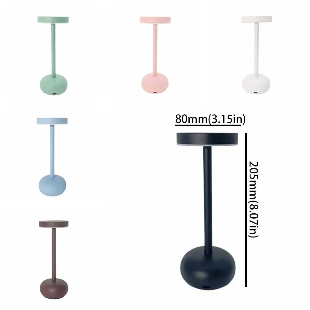 مصباح طاولة معدني للتحكم باللمس للعناية بالعين USB شحن LED لمبة مكتب ذكية ستبليس يعتم ضوء الغلاف الجوي غرفة الدراسة #6