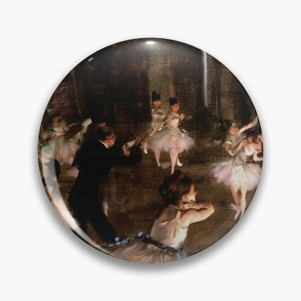 Rehearsal On Stage: An Intimate Exploration of Ballet's Grace and Discipline  Pin Buttons Brooches  Jewelry Accessory Customi