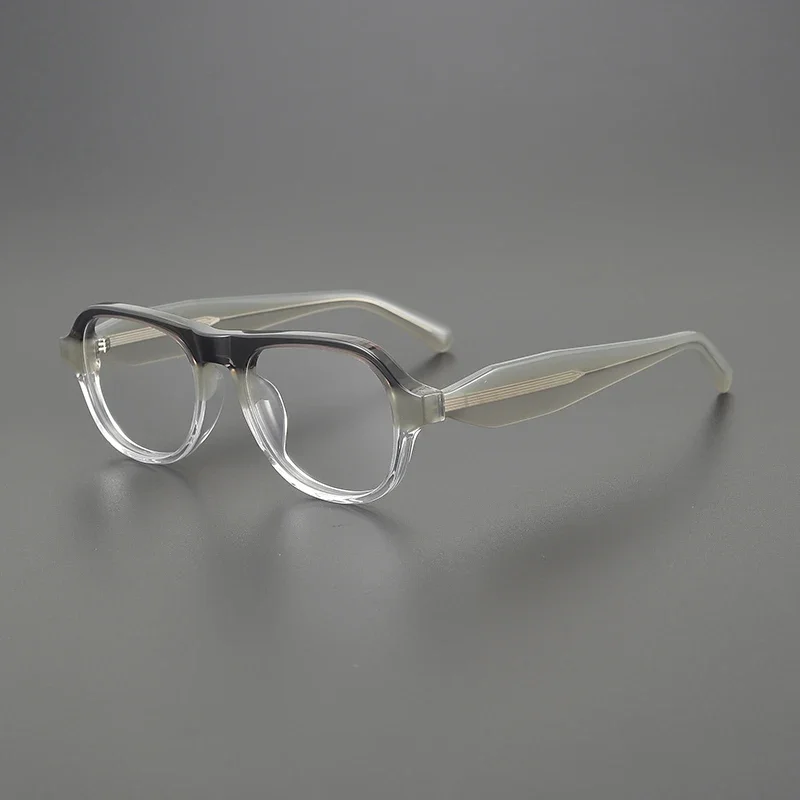 Handmade acetate unisex fashion classic myopic reading radium letters with prescription eyeglass frames