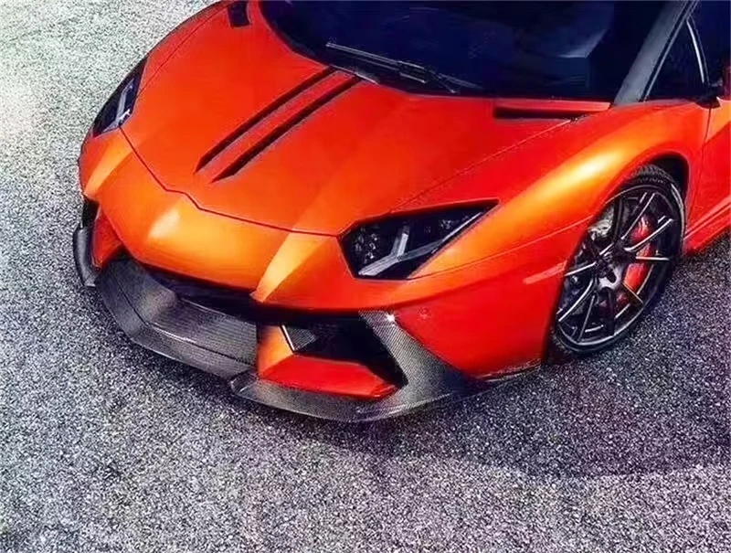 ランボルギーニ アヴェンタドール LP700 フロントリップ アップグレード Vスタイル カーボンファイバー フロントバンパー ロワーリップ ボディキット