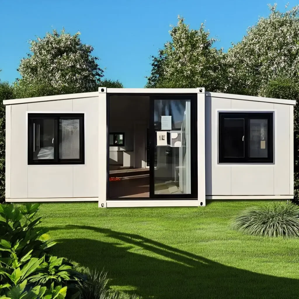 Customizable Tiny Home Foldable Prefabricated Container House 20ft 40ft 3 Bedrooms Bathroom Kitchen Living Room Double Wing