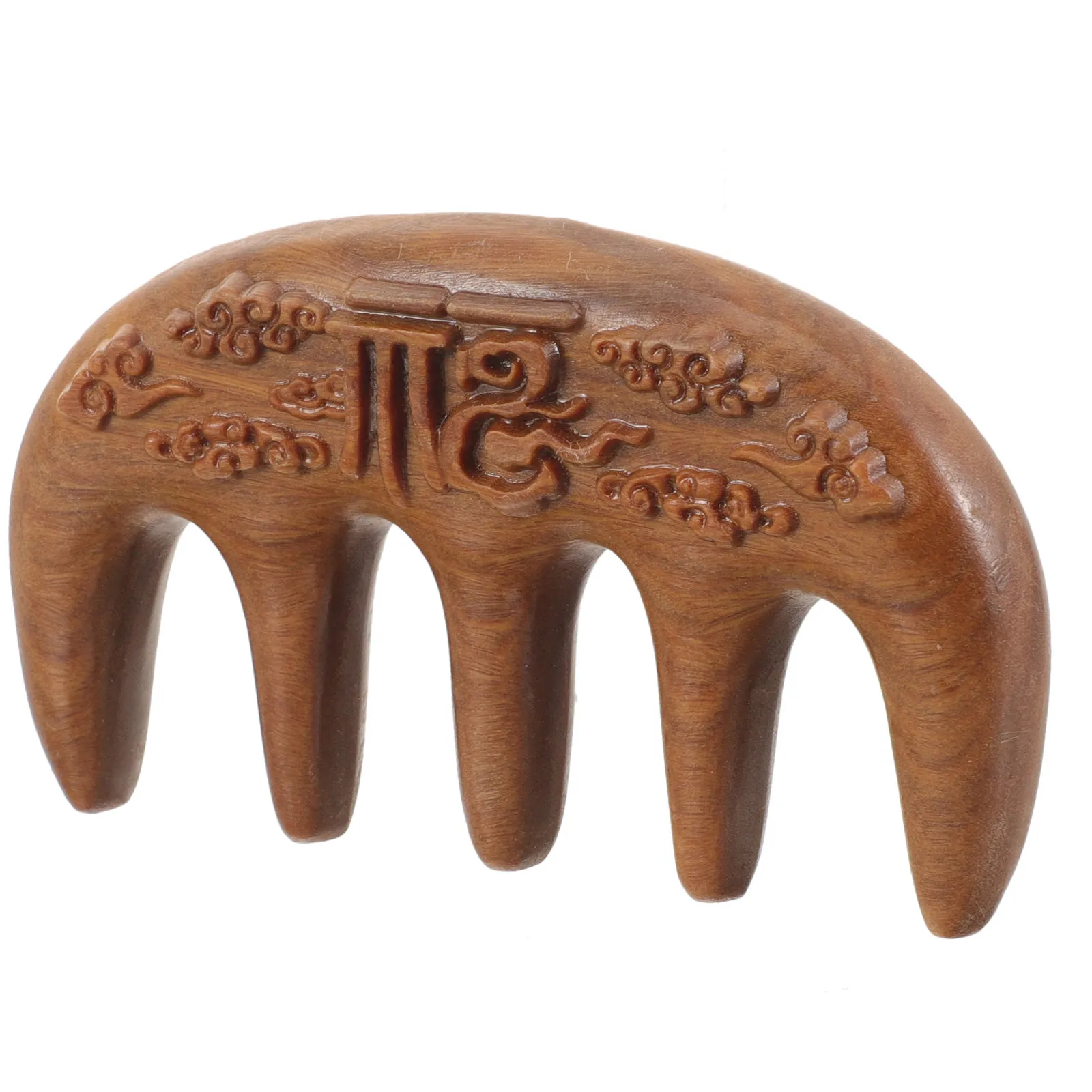 

Household Wood Wide Tooth Massage Comb Natural Wooden Scalp Massager Detangler No Static Hair Care Tool for Curly Straight Hair