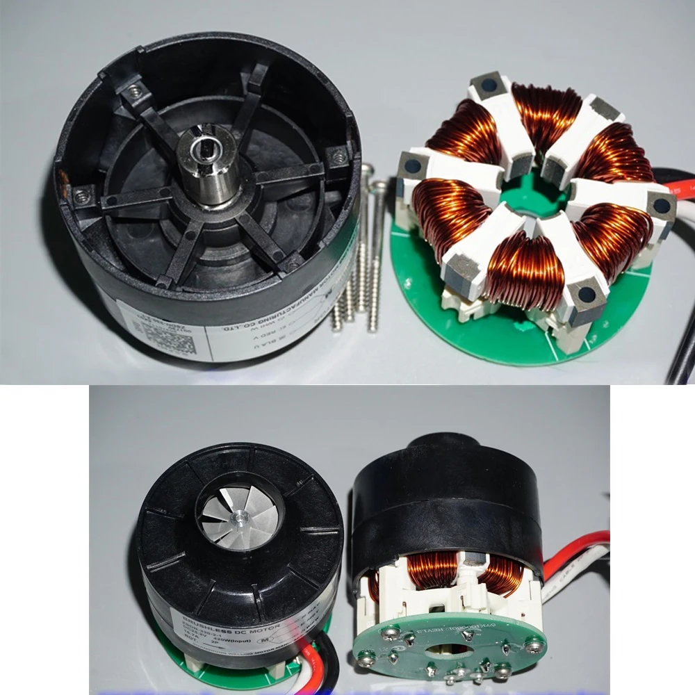 Üç fazlı fırçasız Motor 120000RPM süper hız 420W/500W yüksek güç elektrikli süpürge fırçasız alüminyum pervane Turbo Motor