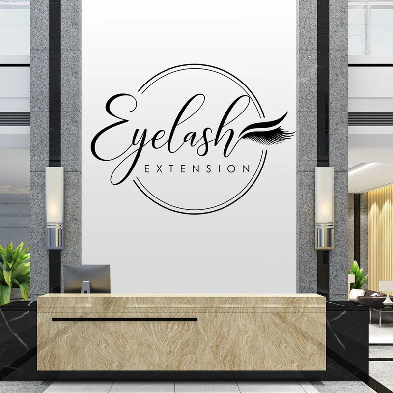 Eyelashes and Eyebrows Wall Decal Lashes and Brows Window Sticker Lashes Extensions Wall Decal Eyes Beauty Salon Wall Art 2431