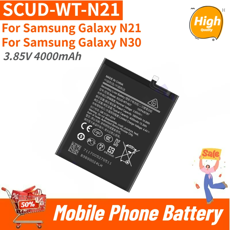 

High Quality SCUD-WT-N21 Phone Battery 3.85V 4000mAh For Samsung Galaxy N21 Galaxy N30 Brand New Replacement Battery