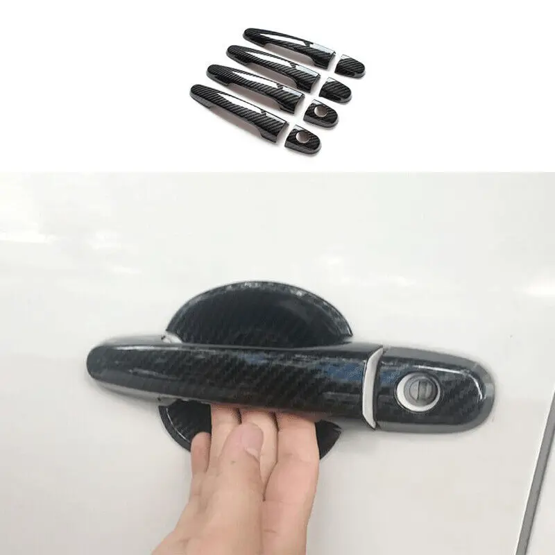

8P Carbon Fiber Colored Exterior for Smart Door Handle Trim for Toyota for Corolla 2009-2013-