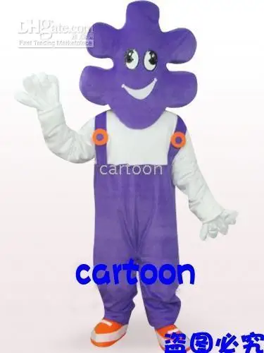 NEW Purple Mr. Makeup Mascot Costume Halloween Party Character Birthday Cosplay Adult Mascot Costume