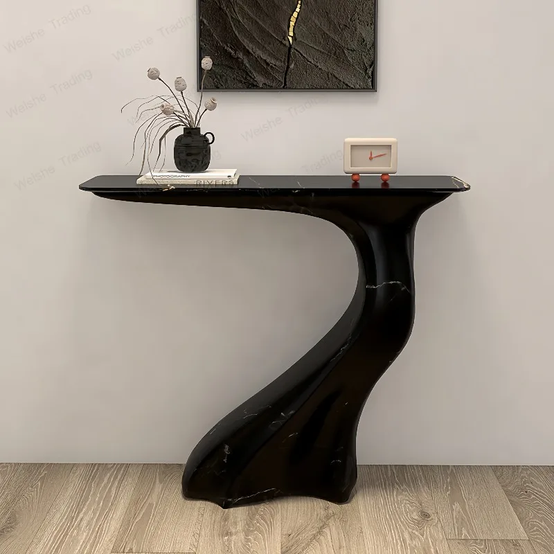 

Новый пристенный столик-консоль для прихожей в минималистичном стиле, ультраузкий, для гостиной, у дивана, у стены, в стиле легкой роскоши.