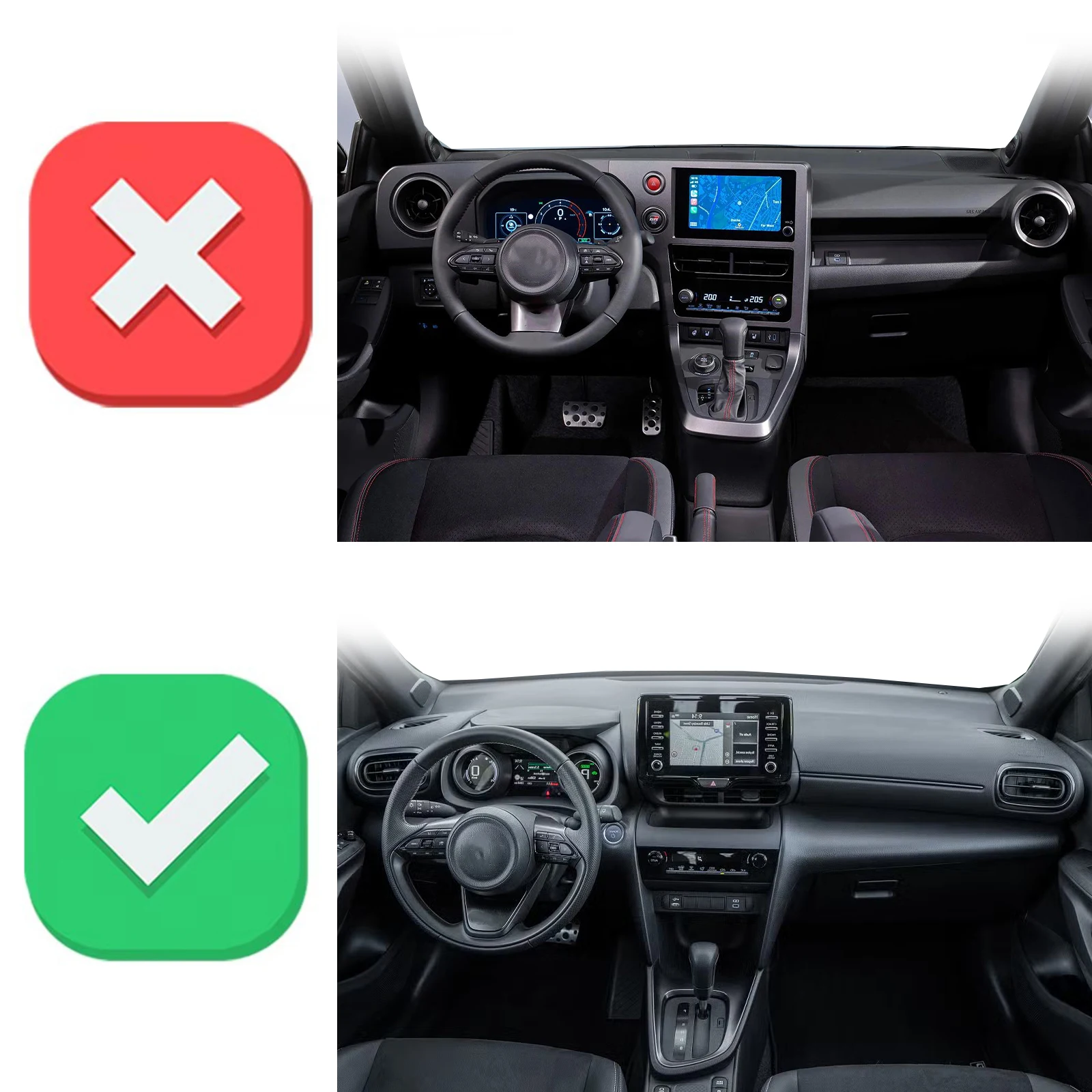 for Toyota Yaris Cross 2021-2024 GR Car Dashmat Dashboard Cover Pad DashMat Sunshade Protective Carpet Accessories