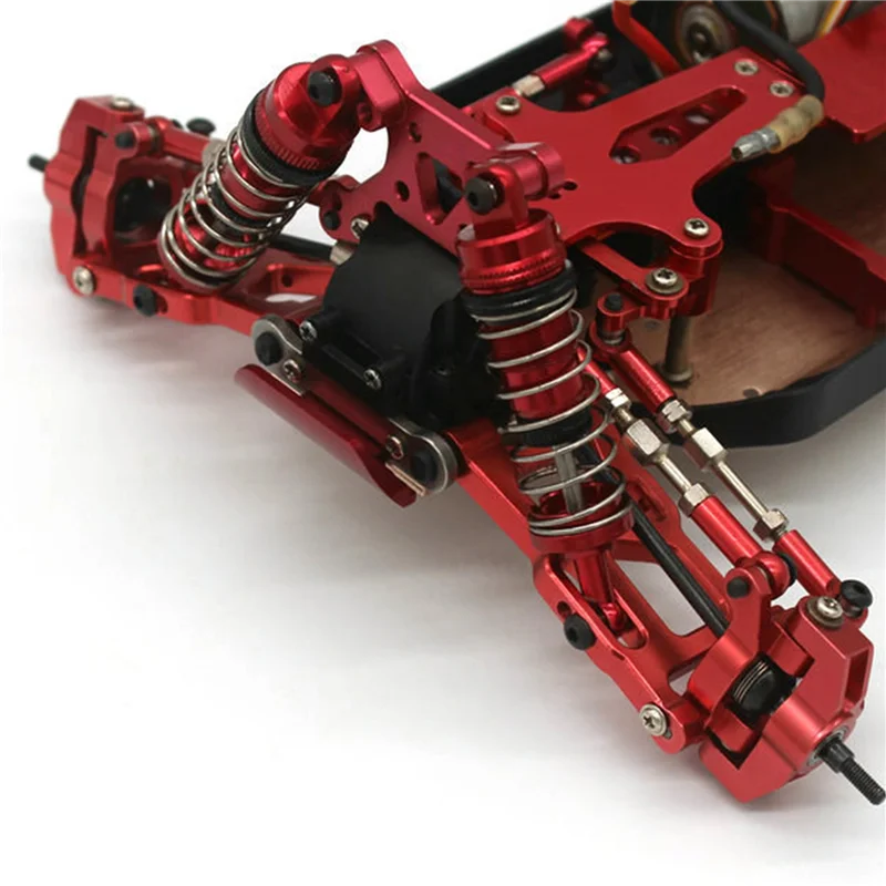 A63T-2X Metal Front Bumper For Wltoys 144001 124017 124019 RC Car Upgrade Parts Accessories,Red