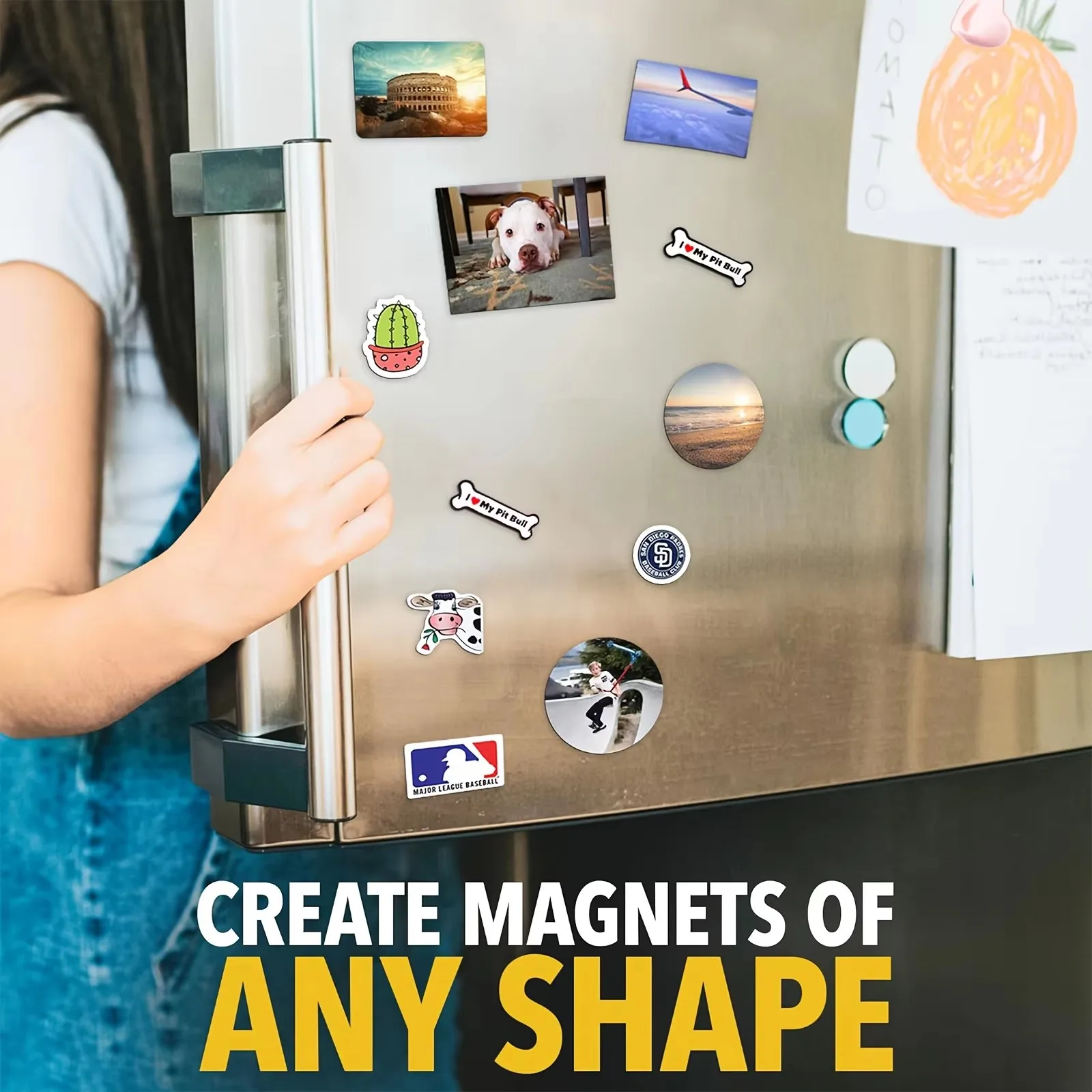 HUSPER 10 Sheets Glossy Printable Magnetic Photo Paper Size 4R (4x6 Inch) Non-Adhesive Compatible with Inkjet Printer