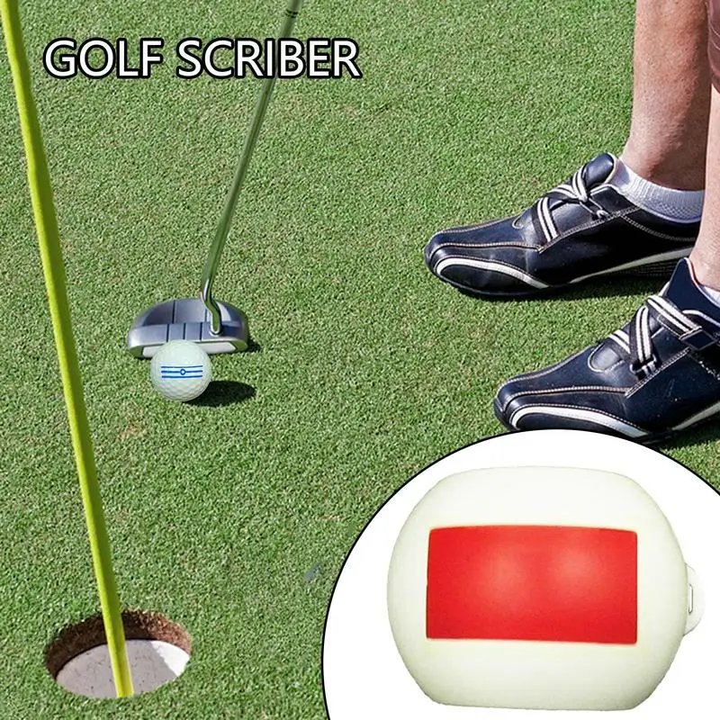 Golfball Marking Tool Line Marker Golf Ball Liner Alignment Marker Stencil Long-lasting Ink Double Printing Function For Golfer