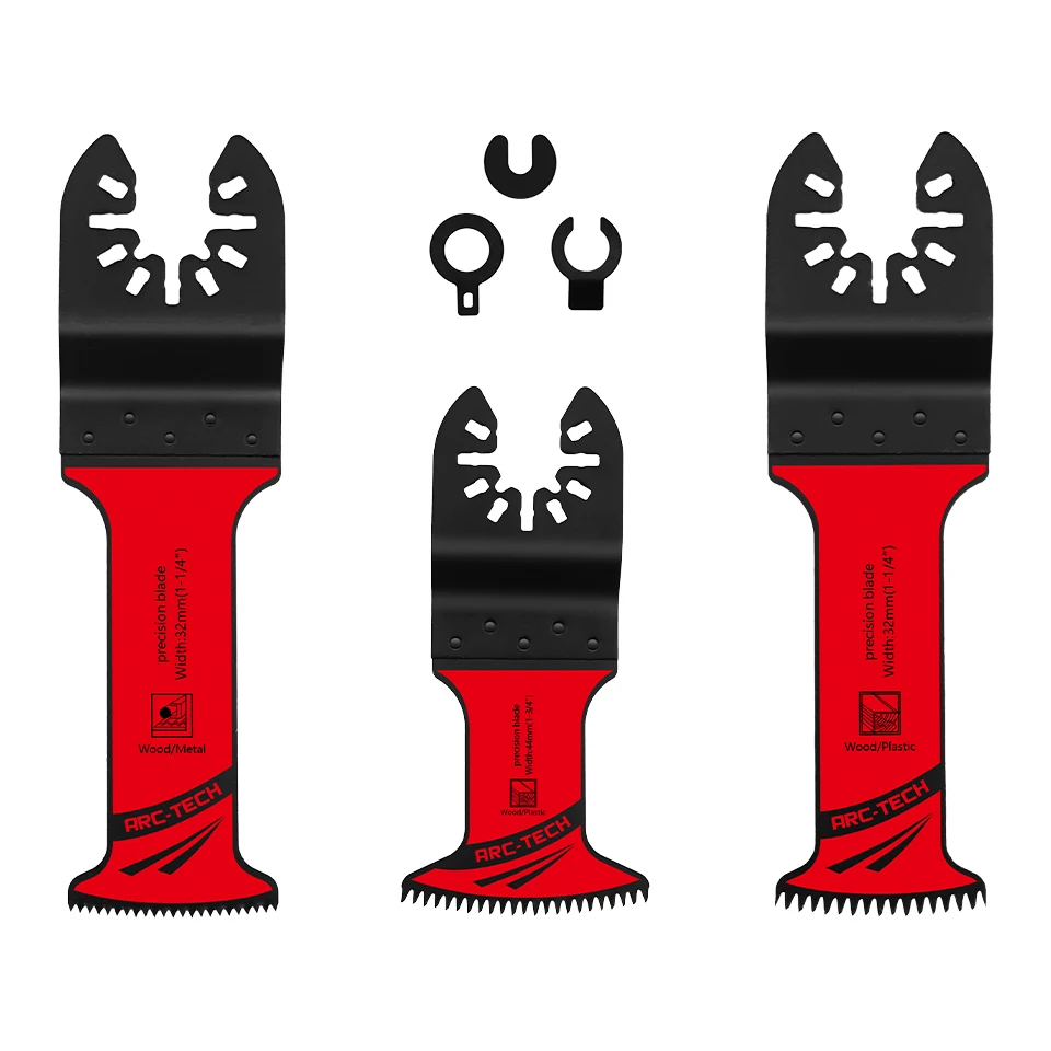 3/10/12PCS Oszillierende Sägeblätter Arc Tech Bimetall und japanische Zähne Multitool-Klingen Präziser Schnitt für Holz, Kunststoff, Nägel, Metall – Detail 1