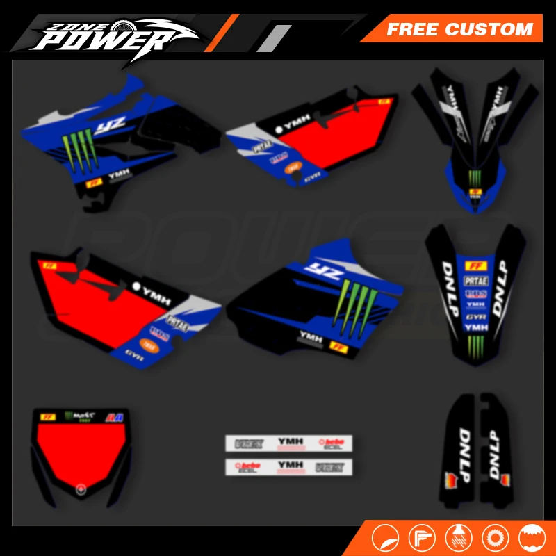 

Powerzone Motorcycle Fairing Graphics Decals Stickers Kits for YAMAHA YZ85 2015 2016 2017 2018 2019 2020 2021