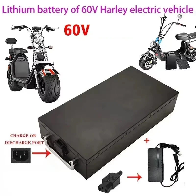 

60V 20AH-50AH 2000W Electric Vehicle Lithium Battery for Harley Two Wheel Foldable Citycoco Electric Scooter Free Charger