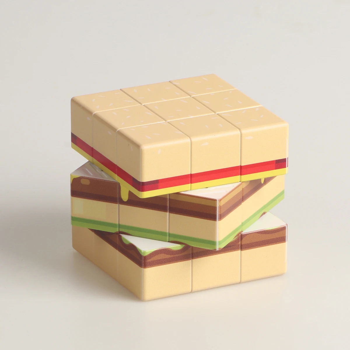 Magische Kubus 3x3x3 3D UV Graffiti hamburger Fun Stress Puzzel Professionele Gladde Snelheid Spel Kinderspeelgoed Geschenken