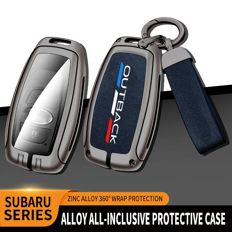 Car TPU Zinc Alloy Key Case Bag For Subaru OUTBACK WRV BRZ Car KeyChain Car Metal Key Shell Auto Interior Decoration Accessories