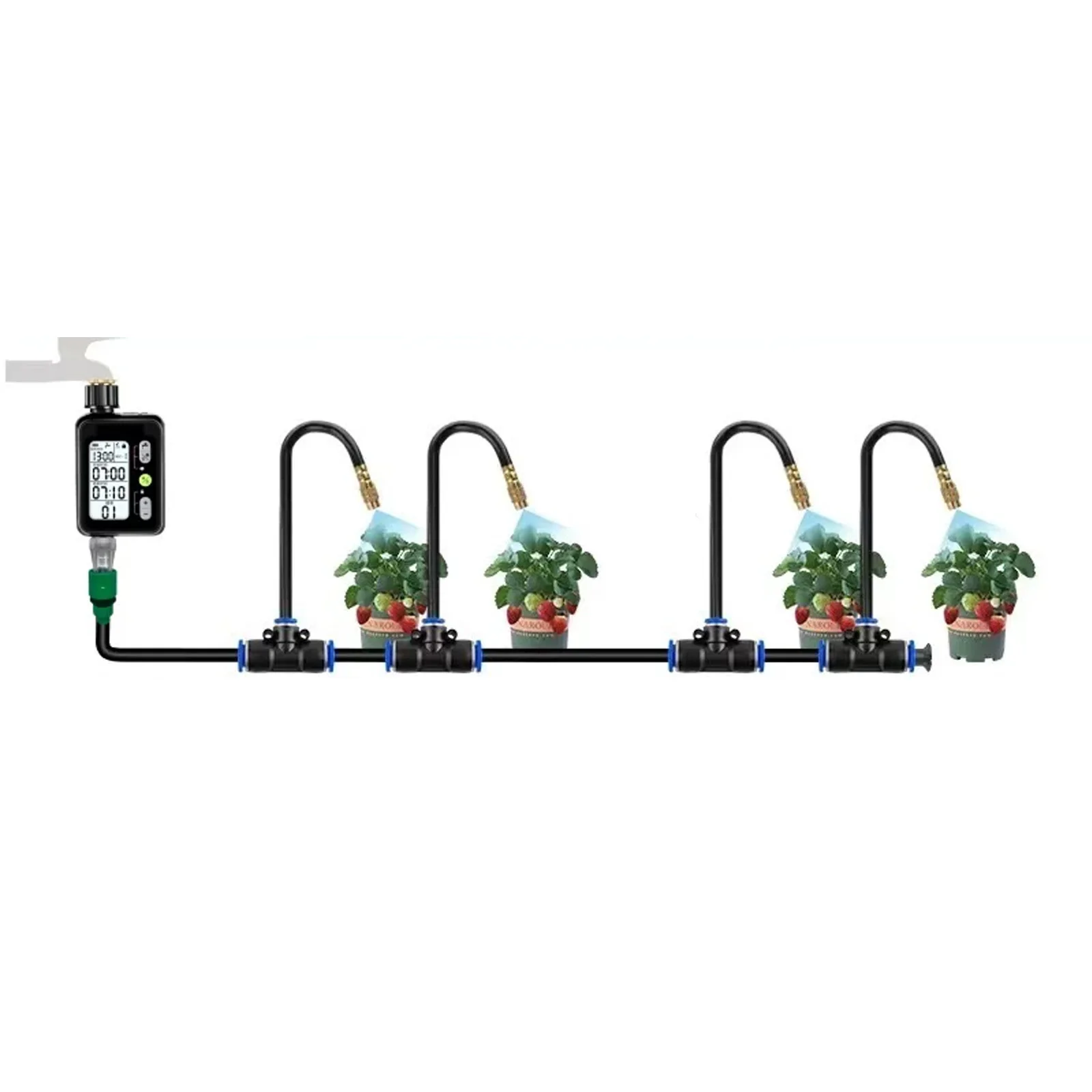 

Portable Smart Timing Watering Kit 15M 20M 30M 8×12mm PE Garden Irrigation Assembly