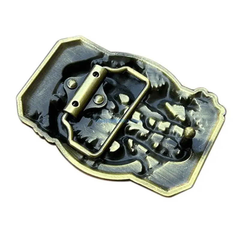 

N7YE Teen Chinese Belt Buckle Rock Fans Relief Pattern Belt Buckle Replacements