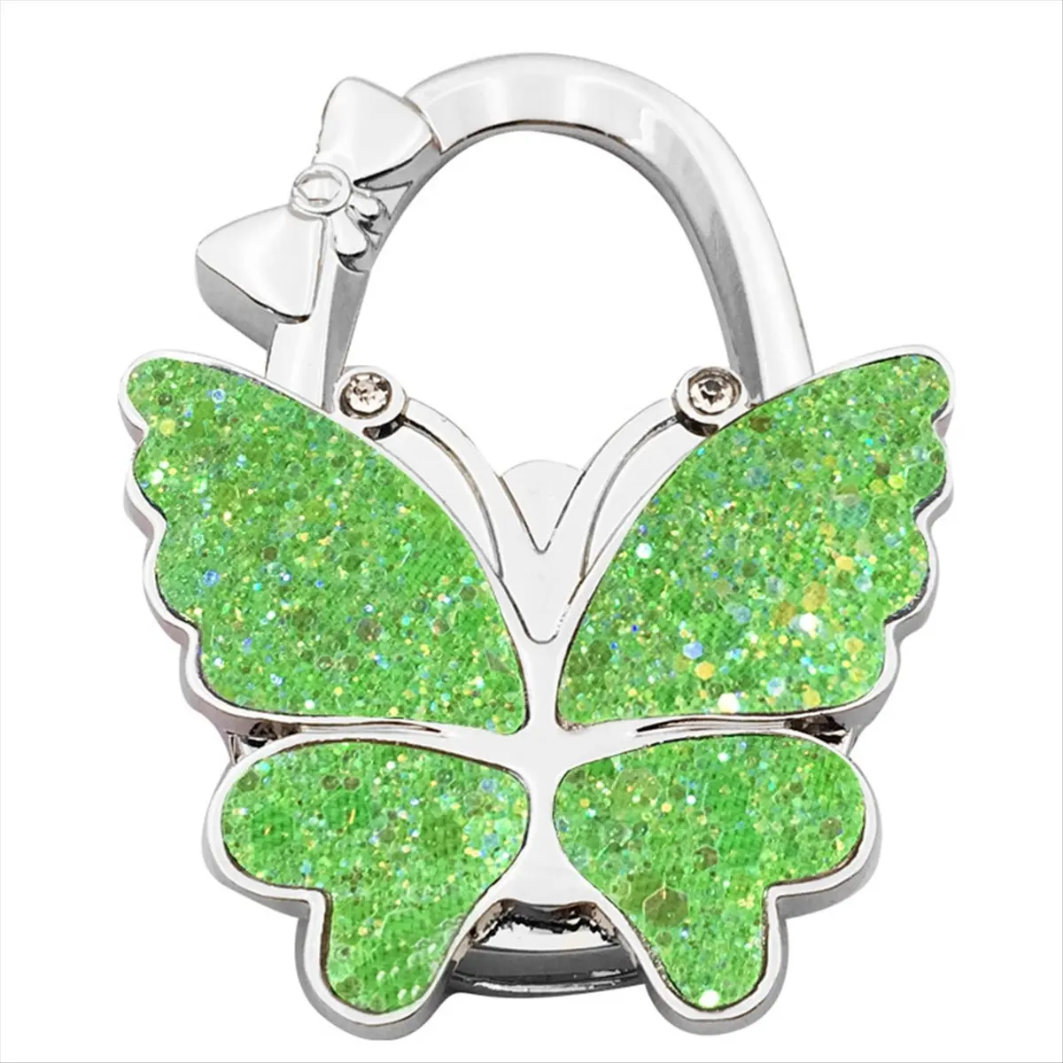 HITL 3PCS Foldable Fashion Butterfly Purse Bag Table Hook Holder for Student Handbag Hanger for Home Decoration Desk Hook
