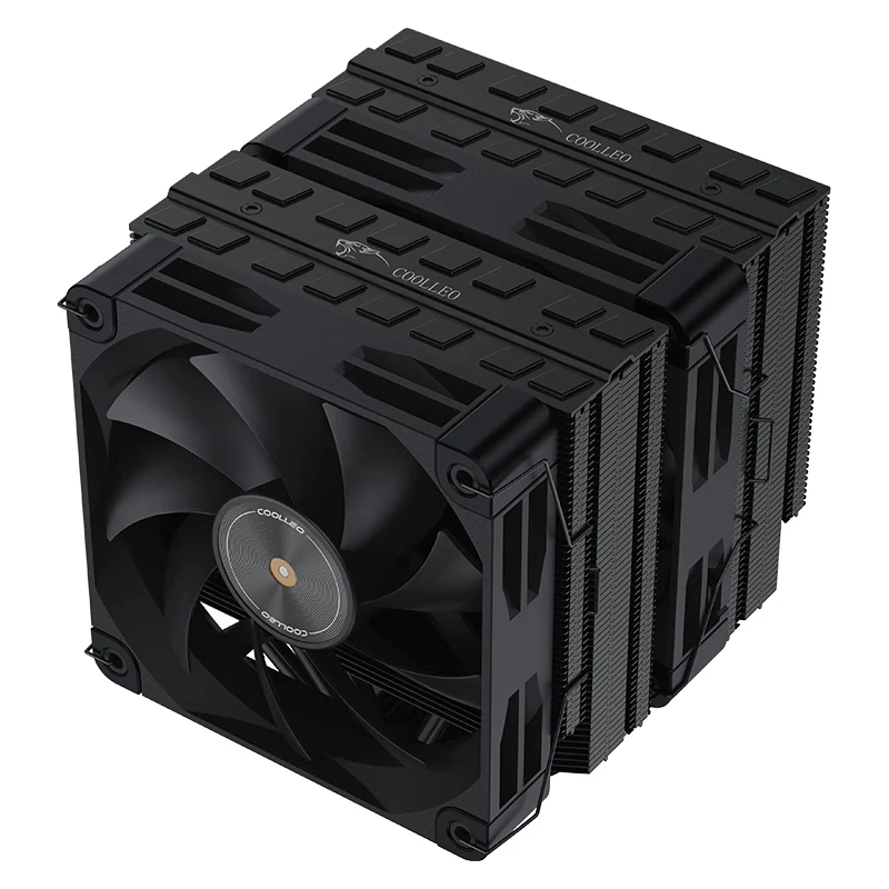 COOLEO-enfriador de CPU P60T V3, 6 tubos de calor, torres dobles, ventiladores dobles, radiador de PC de alto rendimiento para LGA1700 1200 115X AMD AM5 AM4