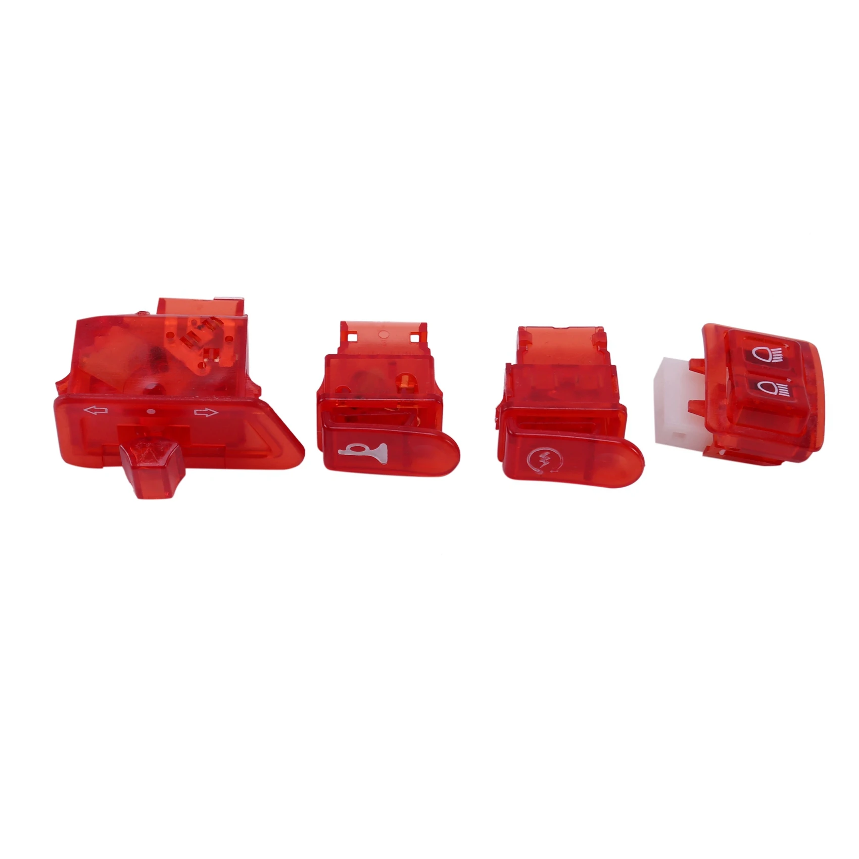 A03Q-2Set دراجة نارية القرن التبديل زر بدوره إشارة التبديل زر بدء زر لهوندا DIO ZX AF27 AF28 AF34 الأحمر والأزرق