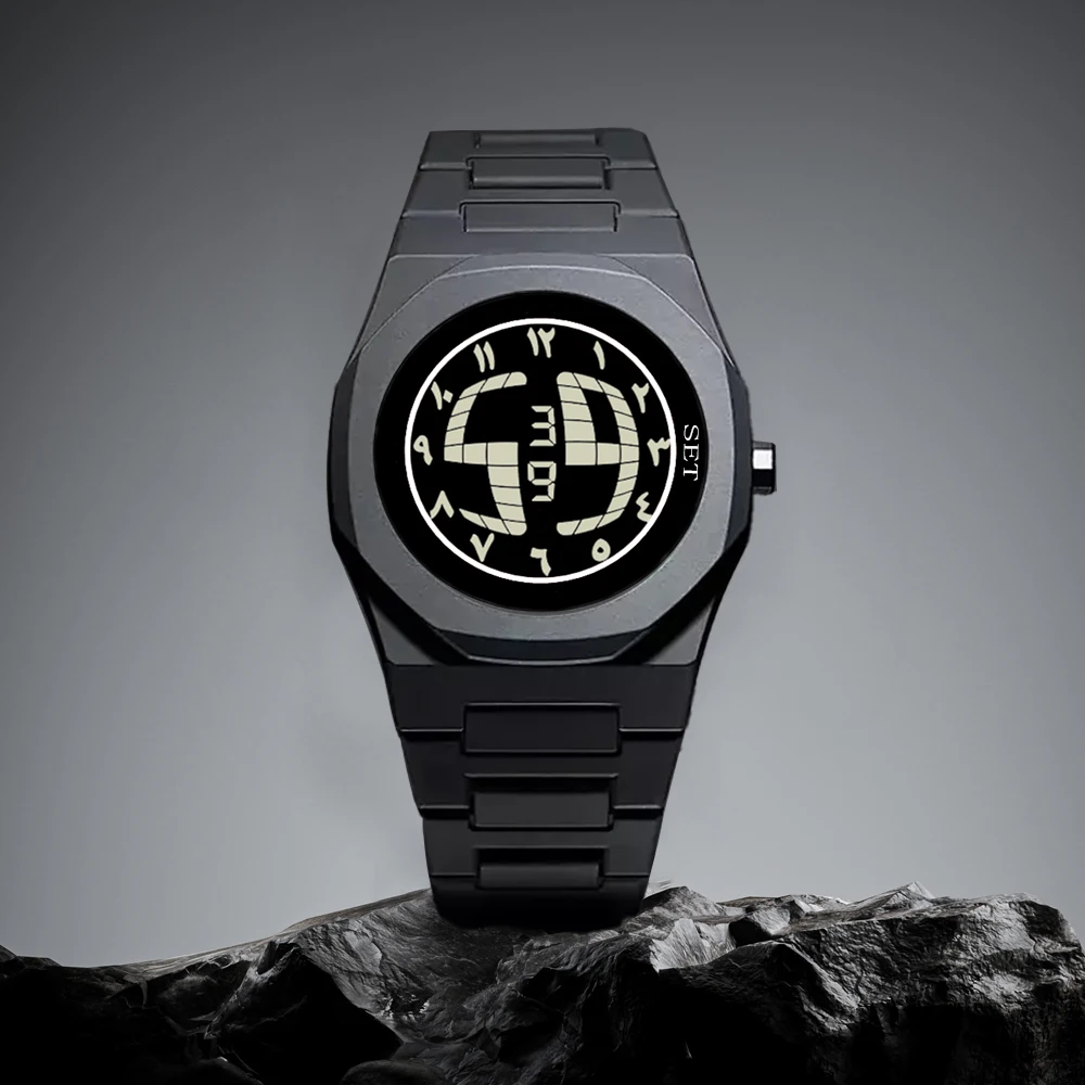 Creative Middle East Arabic Numerals Multifunctional Waterproof LED Large Digital Watches Men's Electronic Watches