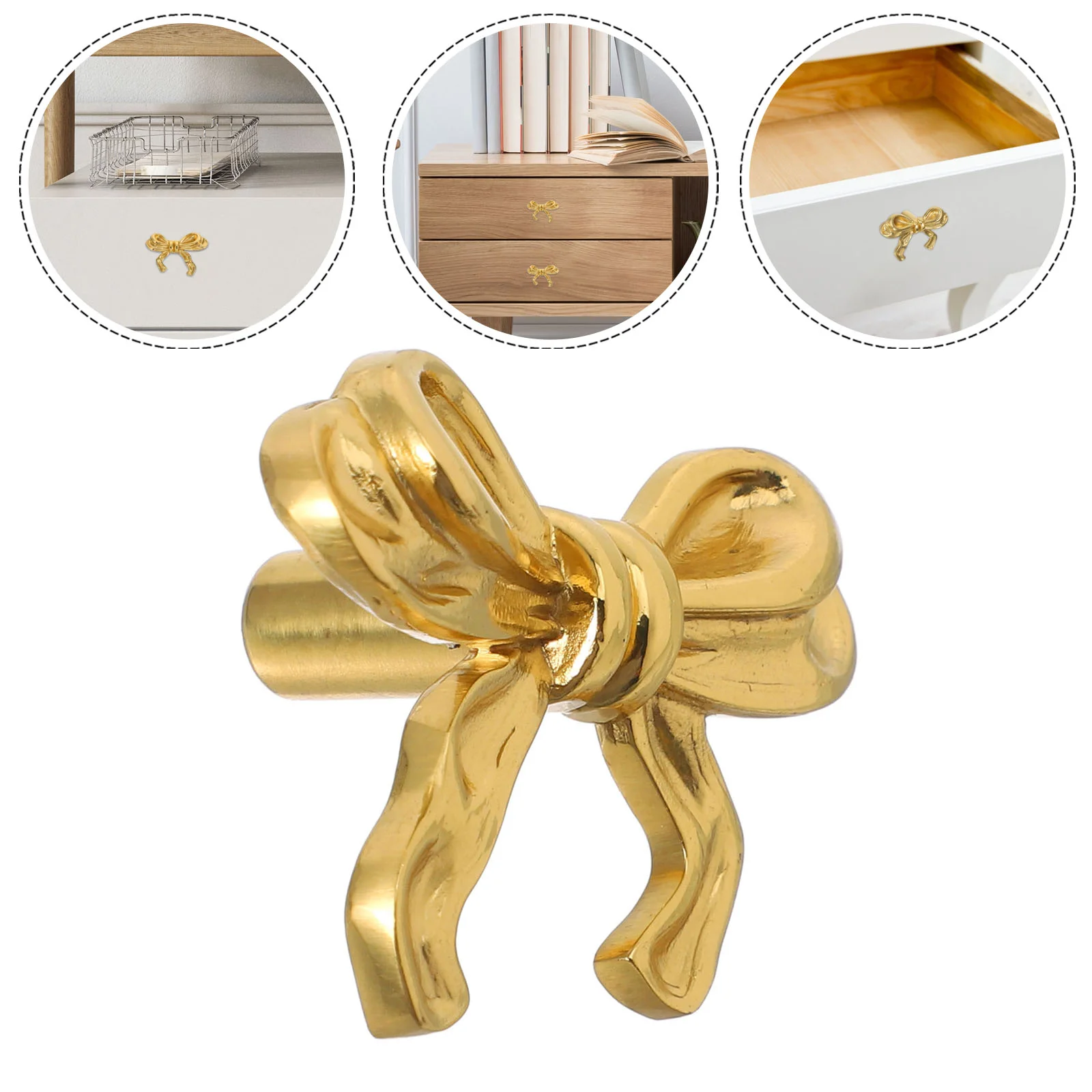 Bow Chest of Drawers Dresser Pull Handles Dressers Kitchen Cabinet Knobs Door Brass for Cabinets Solid