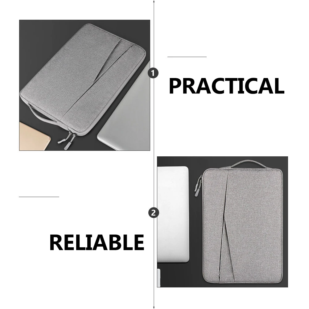 

2 pcs LaptopBag BusinessPeople WaterproofDurable OfficeUse Occasions NotebookBag TabletBag SimpleComputerBag LightPortable