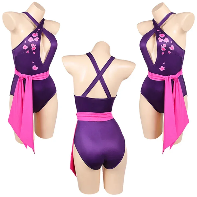 Betsy Braddock Cosplay Fantasy Abbigliamento Costume da bagno viola sexy Gioco Rival Costume Travestimento Donne adulte Fantasia Abiti da festa
