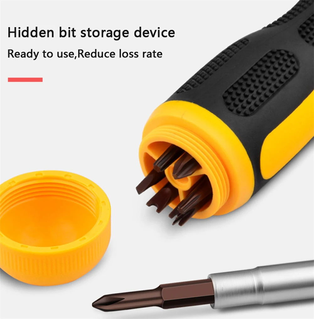 Ratchet Screwdriver Adapter Power Tool Screwdriver Bit Set Dual Purpose Precision Professional Bolt Driver Tool 19 In 1 Portable