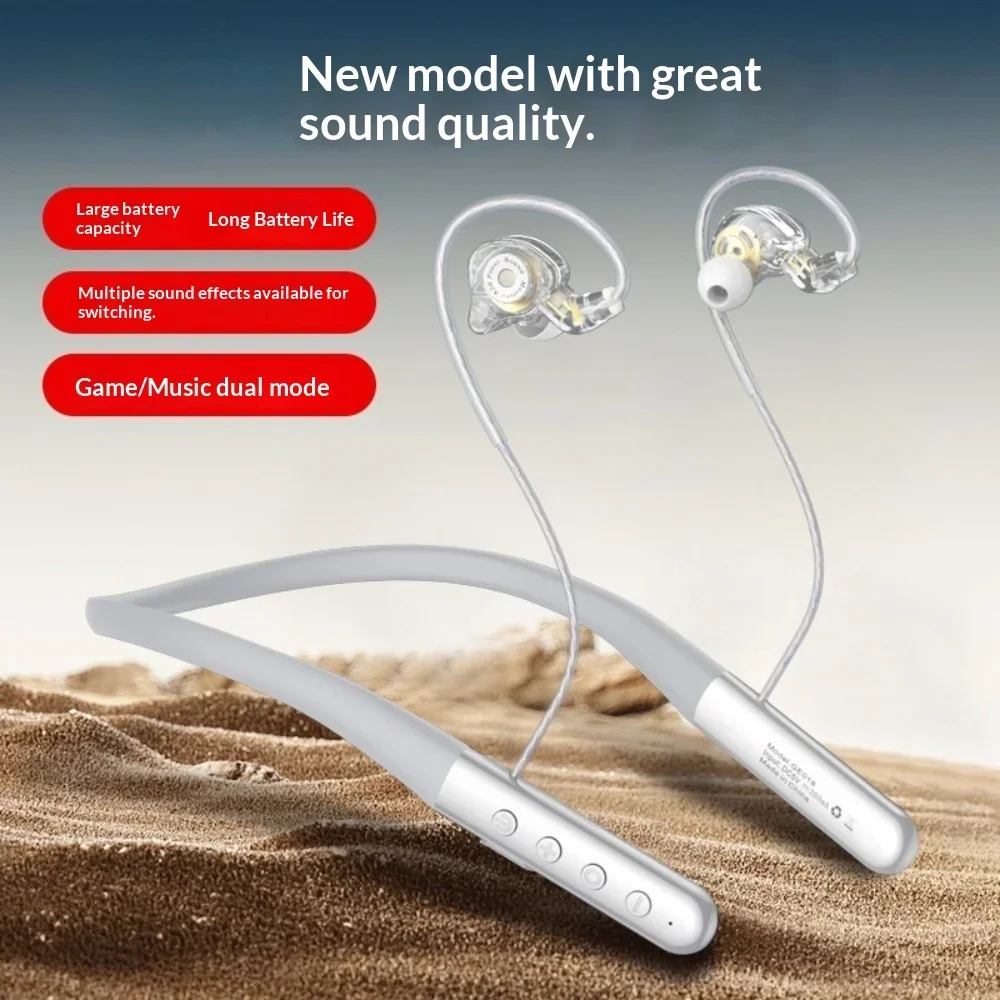 Fashionable Neck-hung Wireless Earphones High-Definition HIFI Sound Quality Ultra-Long Battery Life Noise Cancellation Sleep E-S