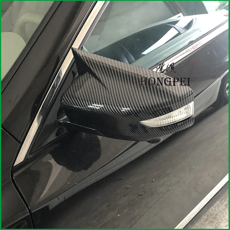 تصفيف السيارة لنيسان بولسار 2014-2017 مرآة الرؤية الخلفية غطاء قبعات تقليم مع القرن الديكور قطع غيار السيارات الملحقات #2