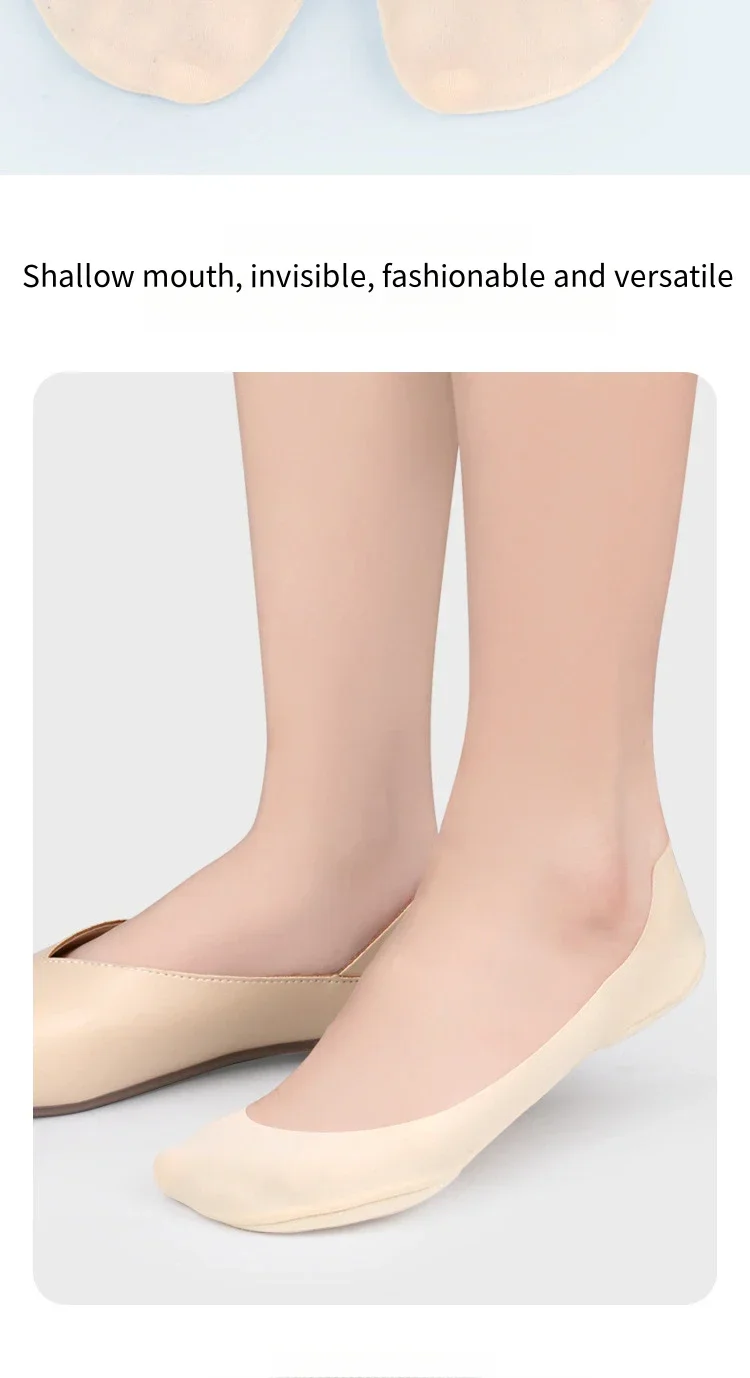 Neue Einlegesohlen für Schuhe bei Plantarfasziitis, Damen-Bootsocken, Socken-Einlegesohlen für die Füße, stoßdämpfende Schuhsohlen, unsichtbare, rutschfeste Schuhpolster. – Detail 8