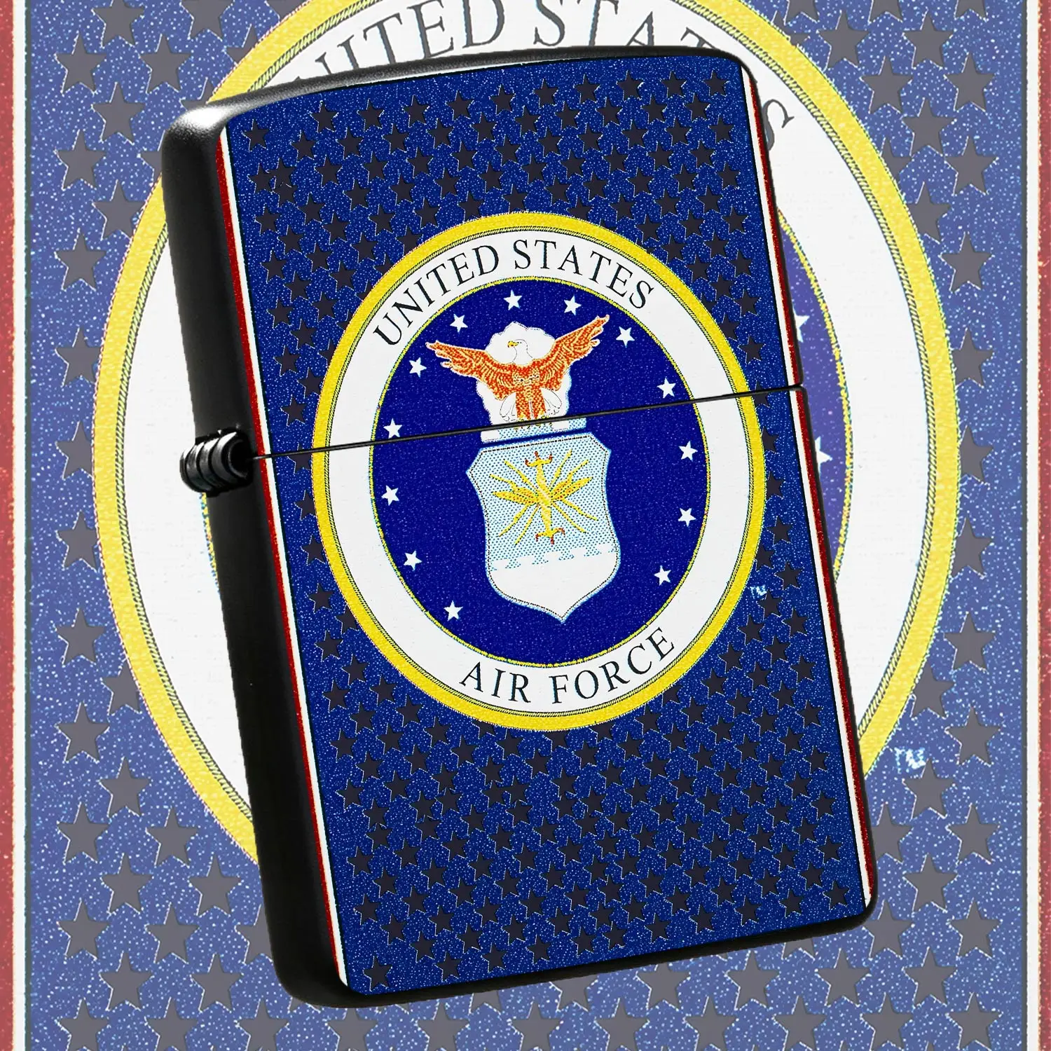 United States Air Force Themed PORTABLE Igniter, Classic star Pattern Embossed Design, Ideal for Outdoor Camping, Daily Incense Lighting, Home Atmosphere Creation, Multi-Scenario Practical Souvenir, Exquisite Textured A Humorous And Interes