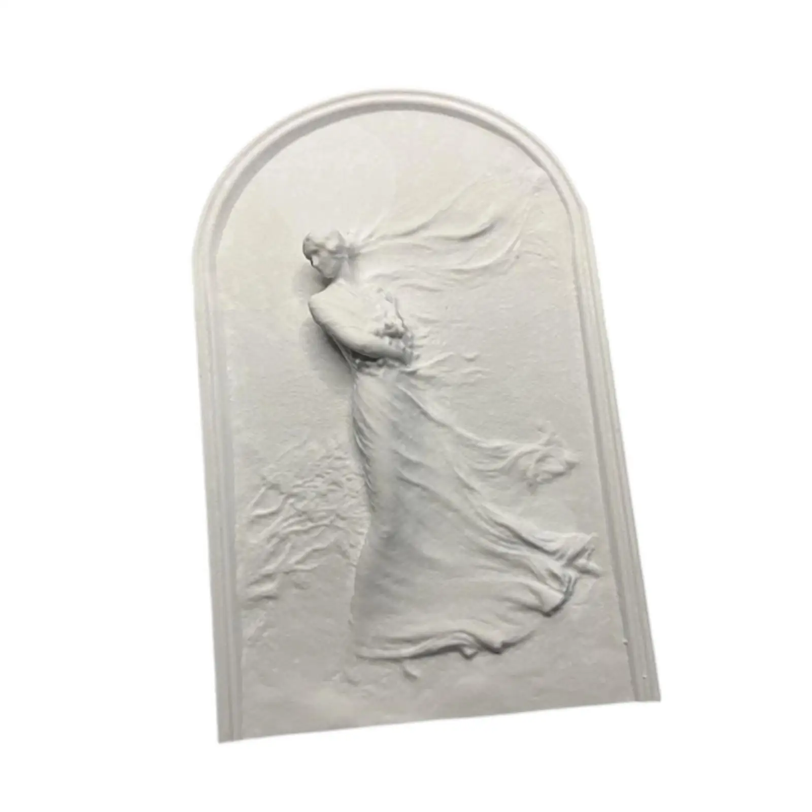 Creative Abstract Character Statue Plaster Art Human Figurine White Sculpture Home Decor Collectible Ornament for Cabinet Mantel