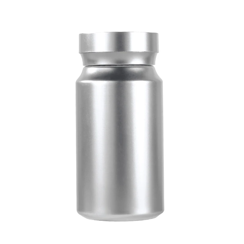 Sample link  silver tablet packaging bottle container pill packer plastic jars with lid for food candy