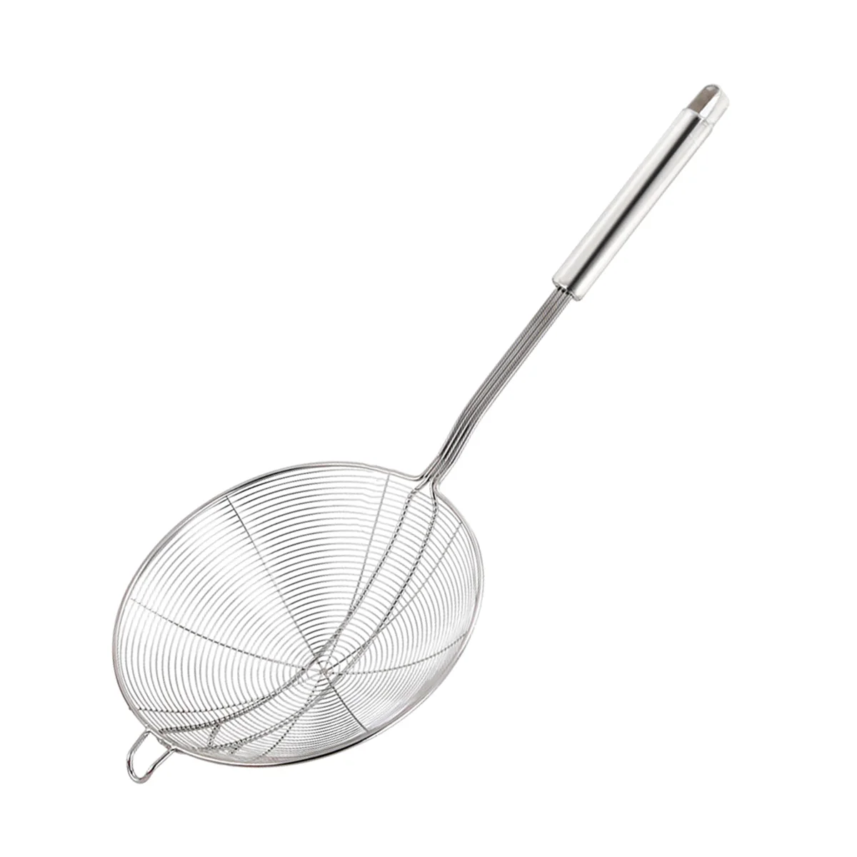 

Large Metallic Line Food Skimmer Fine Mesh Strainer Hot Pot Colander Cooking Wire Ladle Easy Clean Dishwasher Safe Heat