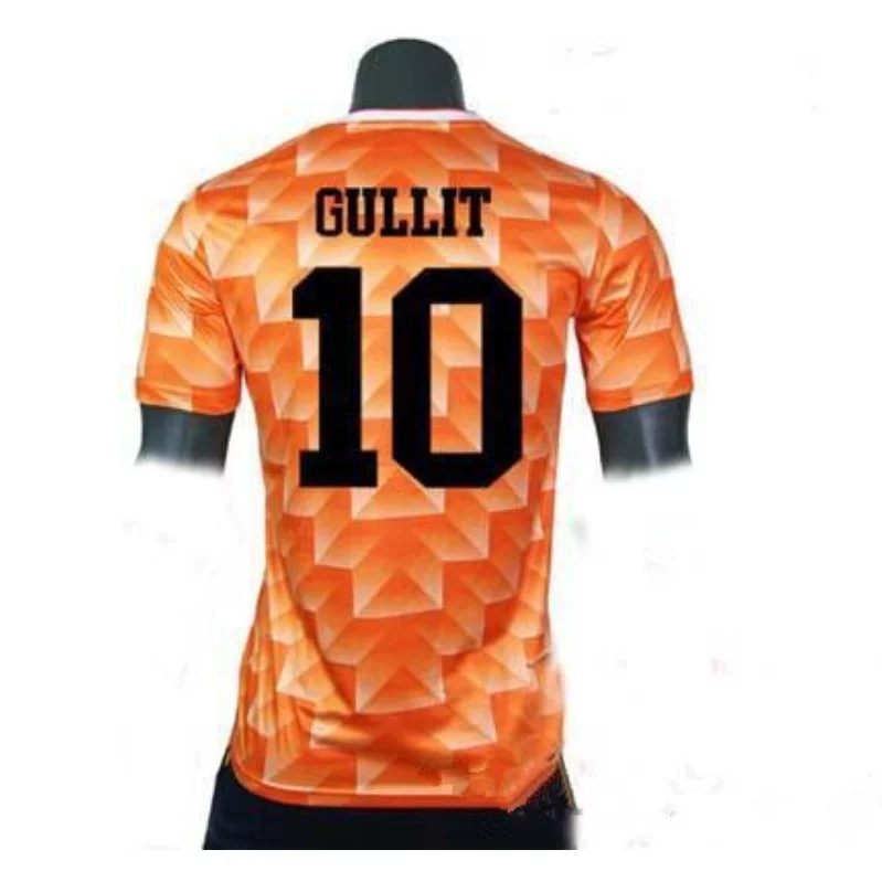 

Retro Football Jersey 1988 Dutch Three Musketeers Retro Home and Away Jersey Rijkaard Van Basten Gullit Milan Short Sleeved moto