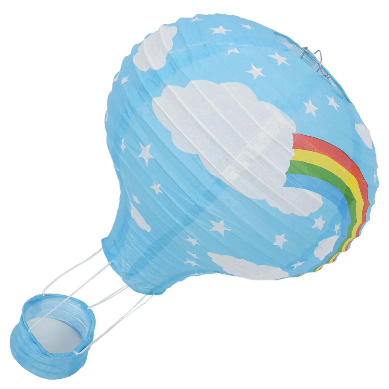 12inch Hot Air Balloon Paper Lantern Lampshade Ceiling Light Wedding Party Decor Blue Rainbow